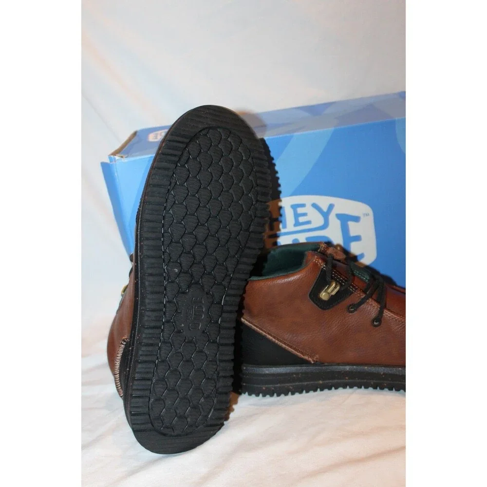Hey Dude Men's Bradley Classic Chukka Style Boots Size 9 Brown Black Shoes
